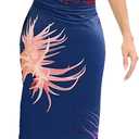 Women's Tube Strapless Maxi Dress Side Slit Bodycon Dresses Sleeveless Off Shoulder Backless Cocktail Dress 295 (Blue, M)