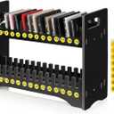 Cell Phone Holder Classroom Cell Phone Storage 2-Tier Multiple Cell Phone Stand Rack with 1-30 Number Stickers PVC Board Mobile Phone Holder Desktop Organizer for Classroom (Black, 30 Slots)