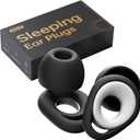 Ear Plugs for Sleeping Noise Cancelling Earbuds, Reusable Silicone Earplugs for Sleeping, High Fidelity with Mute Layer for Snoring Solution for Travel,Focus,45dB Noise Reduction (Black-White)