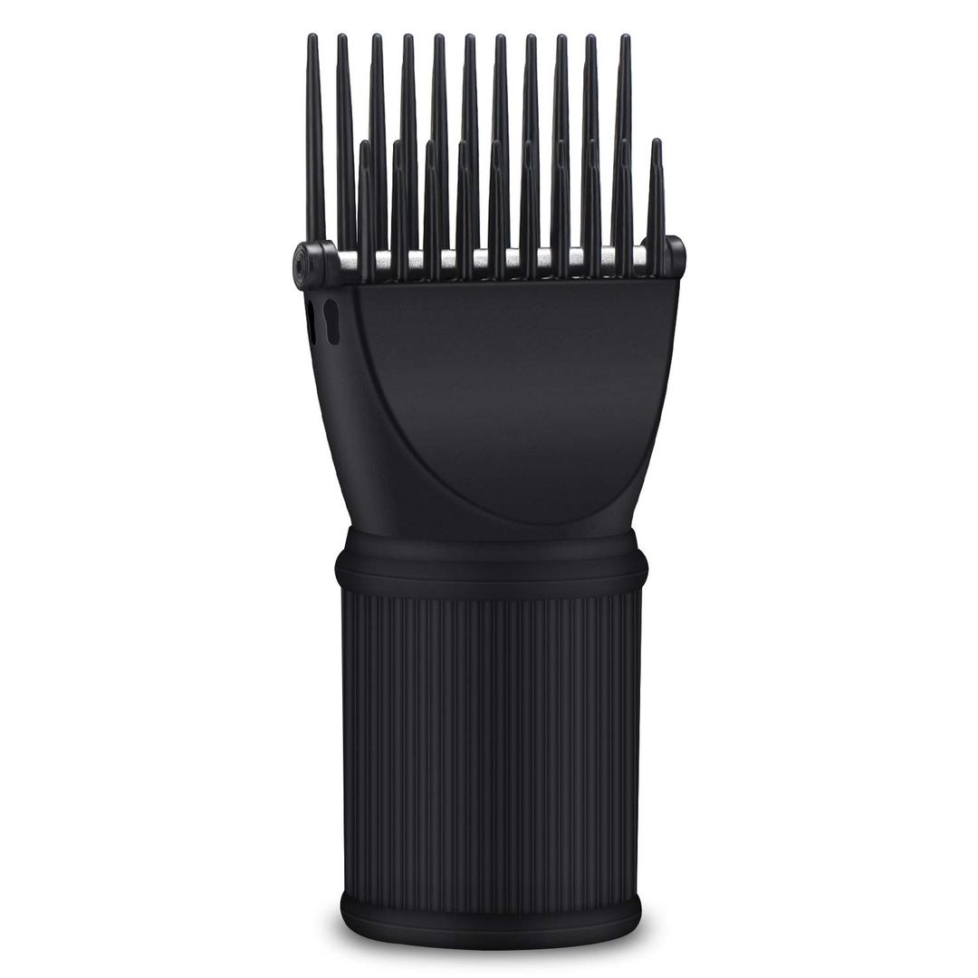 Segbeauty Blow Dryer Comb Attachment, Black Brush Attachments for Hair Dryer Concentrator Nozzle 1.69-1.76in and 2.12in, Pro Hairdressing Styling Salon Tool to Straighten Detangle Curly Natural Hair