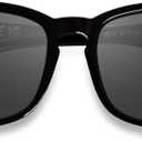 OPTOFENDY Reader Sunglasses for Women Men, Full Lens Outdoor Reading Sunglasses with Spring Hinge, UV400 Protection (Bright Black)