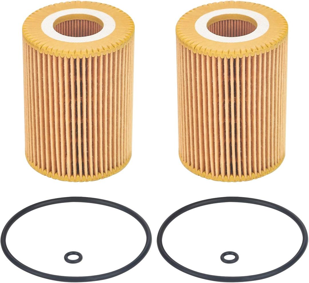 2Pcs Oil Filter Compatible With Mercedes-Benz Freightliner Jeep Dodge Vehicle E350 GL350 ML350 R320 R350 S350 Sprinter 2500 3500 Grand Cherokee 2007-2021, Replace#HU821X 6421800009