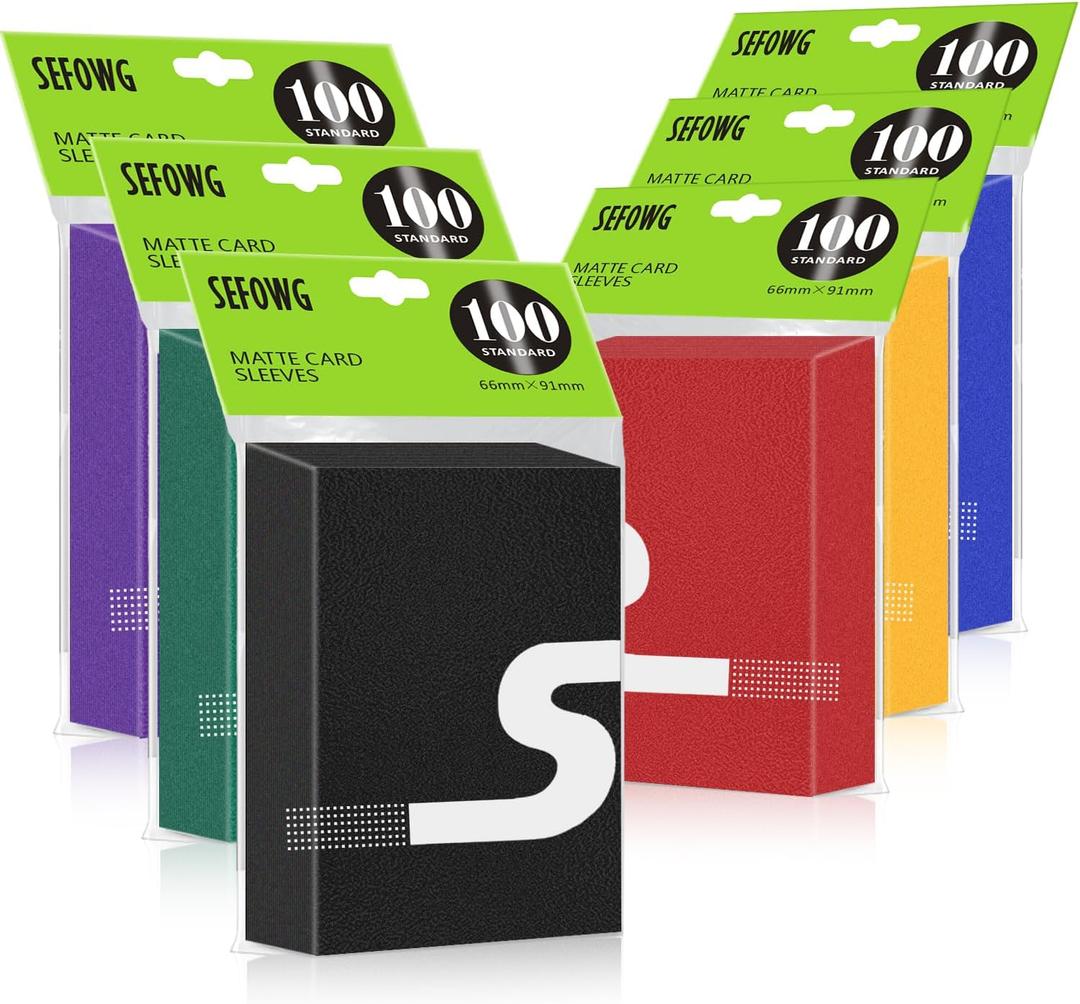 600 PCS Card Sleeves for MTG, TCG, 6 Colors Matte Card Sleeves Magic, Magic Card Sleeve, Card Protectors for MTG, TCG, Baseball, Trading, Game Cards