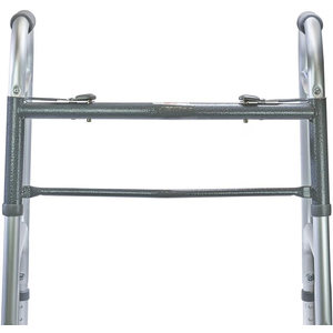 MediChoice Dual-Release Two Button/Folding Walker, Height Adjustable, Aluminum, 300 lb. Capacity (1 Each)