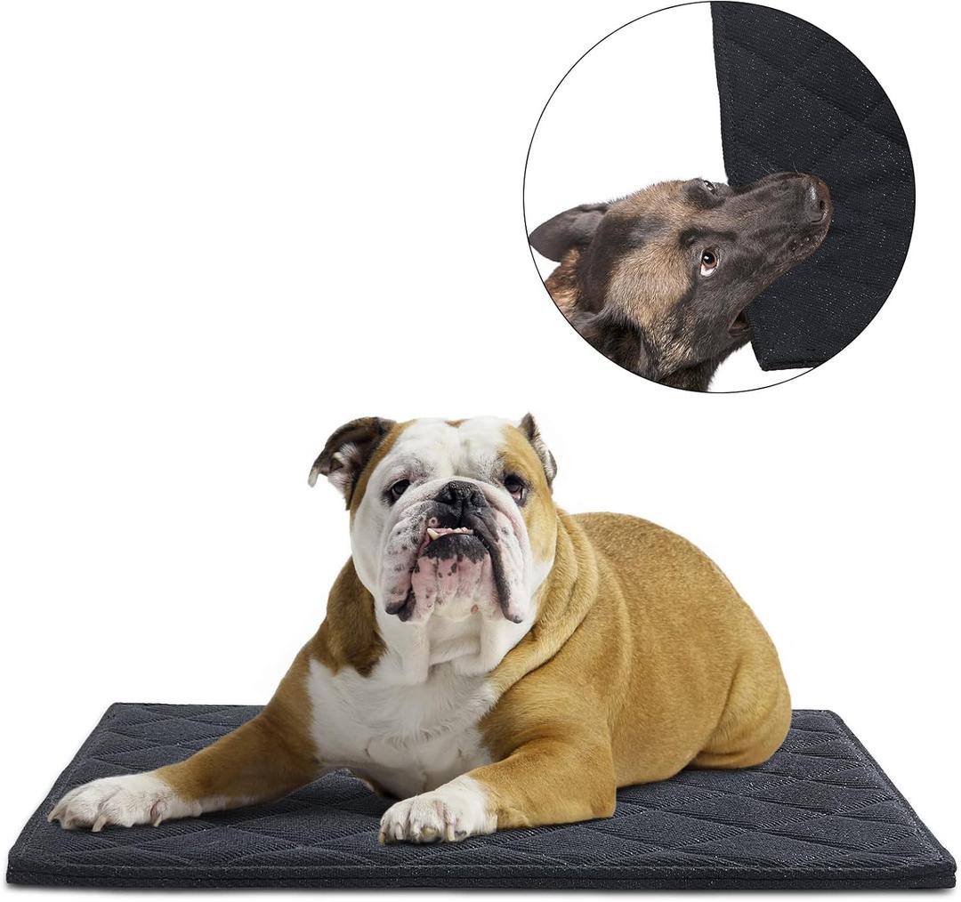 HOMBYS Chew Proof Dog Crate Pad Mat, 22"x35" Indestructible Kennel Pad for Aggressive Chewers, Durable and Water Resistant Teething Puppy Crate Mats for Dogs Cages