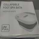 UNIFULL Collapsible Foot Spa Bath with Heat and Massage Rollers, Bubble, Foot Pedicure Kit, Temperature Control, Red Light, Pedicure Foot Spa, Foot Bath