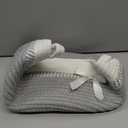 Colingmill Mother's Day Woven Gift Basket Empty for Women with Handles Ribbons Bow Tie Bag, Decorative Woven Gift Basket for Mom, Rope Storage Box Home Decor(14 x 10 x 5.5 Inch,Gray White)