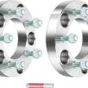 Wheel Spacers, 5x5 to 5x4.5 for Dodge Grand Caravan/Journey, for Chrysler Pacifica/Town & Country, for Chevrolet Impala, 1inch Wheel Adapters & Spacers with 12x1.5 Studs 87.1mm 2pcs Sliver