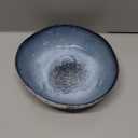 Roro 8 Inch Handmade Coral Ceramic Stoneware Bowls 1 Pack - Rustic Charm, Tropical Style, Coral Blue with Rustic Textured Finish, Serving Bowls for Beach