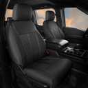 Custom Seat Cover for Ford F150 SuperCrew XL XLT 2015-2020, F250 F350 F450 Super Duty Crew Cab 2017-2022, Wear Truck Seat Cover Full Set, Pickup Accessories (C011-Black)