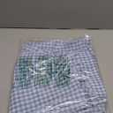 LOMON Womens Wide Leg Capri Pants Gingham Plaid Culottes Summer Elastic Waist Palazzo Trousers Bottoms with Pockets M