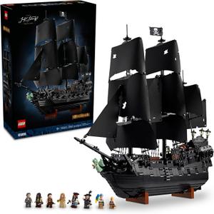 LEGO Icons Captain Jack Sparrow’s Pirate Ship Building Set for Adults, Ages 18+ - Room Decor for Office, Bedroom or Shelf - Collectible Black Pearl Ship for Pirates of The Caribbean Fans - 10365