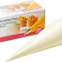 Keenpioneer Piping Bag - Disposable Cake Decorating Bag 100 Count, 12 inch, Clear