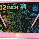 Hockvill LCD Writing Tablet 12 Inch, Toys for Boys Girls Drawing Pad for 3 4 5 6 7 Year Old Kid Toys, Toddler Erasable Doodle Board Travel Essentials, Childrens Day Christmas Gift for Kids - Pink