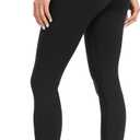 HeyNuts Yoga Pro Leggings 28'', Light to Medium Support, Buttery Soft Lounge Yoga Pants Full Length (Small, Black)