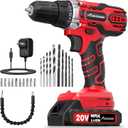 AVID POWER 20V MAX Power Drill Kit, Cordless Drill Set with Battery and Charger, 2 Variable Speed, 3/8-Inch Keyless Chuck, 19 Position and 22pcs Bits