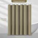 84 inch Long Shower Curtain Waffle Textured Fabric Shower Curtains, 256GSM Heavy Duty Weighted Shower Curtains, Hotel Quality Luxury Polyester Bathroom Curtain with 12 Hooks, 72Wx84H