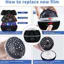 Night Light Projector for Kids Truck Toys for Boys, 360 Degree Rotation Baby Night Lights with Car and Star Theme, Birthday Party Festival Decor(Black)