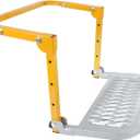 Folding Heavy Duty Tire Step for Truck, SUV and RV Adjustable Tire Mounted Step Fit Most Tire from 10.2 to 14.4, Rated up to 300 Lbs, Shark Jaw Shape Non-Slip Design, Yellow