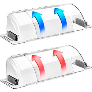 2-Pack Air Vent Deflector 8.5 to15.5 Inches, Aerospace-Grade Plastic (5-Meter Drop Resistant), 200% Stronger Magnetic AC/Heat Vent Covers (-35F to 284F) for Ceiling/Floor/Wall Registers