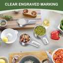EWFEN Measuring Cups and Spoons Set, 7 Stainless Steel Nesting Measuring Cups & 7 Spoons, 5 Mini Measuring Spoons & 2 Detachable Rings, Kitchen Gadgets for Cooking & Baking, Round