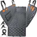 URPOWER Dog Car Seat Cover for Pets 100% Waterproof Seat Cover Hammock 600D Heavy Duty Scratch Proof Nonslip Durable Soft Back Seat Covers for Cars Trucks and SUVs (A-Black with Orange)