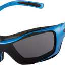 WYND Blocker Large Motorcycle Riding Glasses Extreme Sports Wrap Sunglasses (Blue | Smoke)