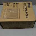 ELPHECO Bathroom Trash Can with Lid 2 Gallon Motion Sensor Garbage Can 7.5 Liter Small Trash can Touchless Bathroom Decor Waterproof Smart Waste Bin with Stripes for Bedroom, Office (White-Golden)