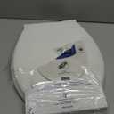 MAYFAIR 844CP 000 Edgewater Toilet Seat with Chrome Hinges will Never Come Loose, ROUND, Durable Enameled Wood, White