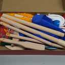 HELLOWOOD Kids Cleaning Set, 8 Pcs Wooden Housekeeping Play Set Includes Broom Mop Duster Dustpan Brushes Rag and Organizing Stand, Cleaning Toys Gift for Toddlers Girls Boys Age 3-6, Solid Beech Wood