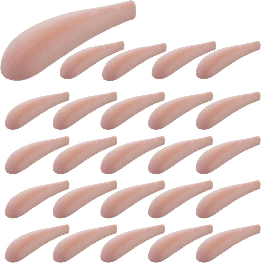 25 PCS Hanger Shoulder Support, Pink Hanger Pads Flocking, Plastic Protectors, Velvet Flocking Hangers Measuring 0.2 Inch in Thickness