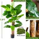 Tall Artificial Banana Tree Big Faux Tropical Bananas Trees Indoor Outdoor Realistic Floor Plant Large Fake Plants for House Home Living Room Office Front Porch Decor Outside Patio para decoracion