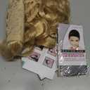Sallcks Short Curly Blonde Wig for White Women Natural Curly Layered Fluffy Synthetic Hair Replacement Wigs for Women
