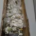 6ft Light Up Cherry Blossom Tree with Lights & Plant Basket, Tall Fake Tree, Artificial White Decorative Tree, Japandi Home Decor Living Room, Sakura Tree, Arbol De Cerezo Artificial Grande