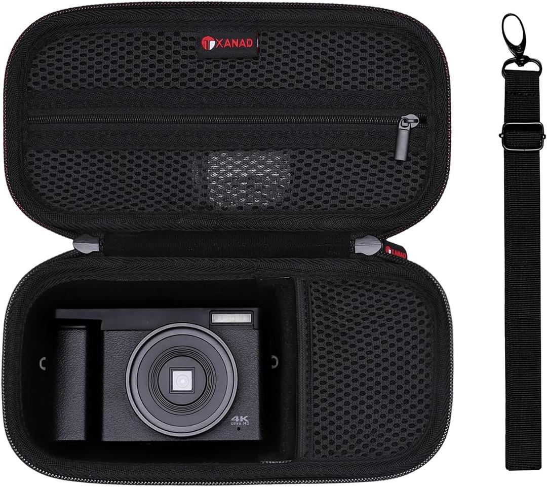 XANAD Hard Case for Sony a6400 a6700 a6000 a6100/Sony ZV-E10 ZV1 ZV1F ZV-E10 II/Sony RX100 VII Mirrorless Digital Camera, with Shoulder Strap,Black