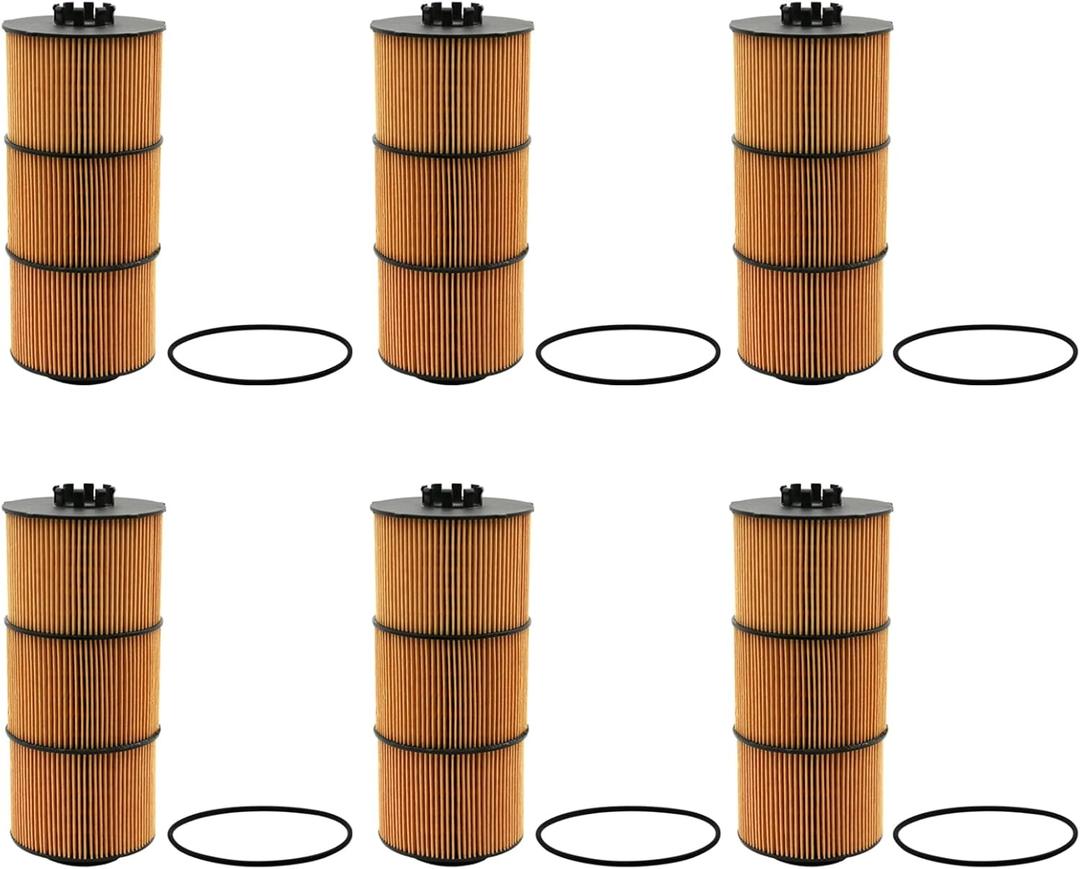 LF17800 Lube Filter, Pack of 6, Cartridge Oil Filter, for 2020 and Newer DD13, DD15 and DD16 Engines, Replaces LF17810, P582506, A4711800009, A4711800209, A4721842325, 19863920 (6PCS)