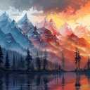 Wooden Jigsaw Puzzles for Adults 1000 Piece Puzzle for Adults 1000 Pieces - Forest of Ice and Fire