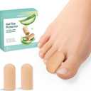 Welnove Gel Toe Cap and Protector - Silicone Toe Covers - Toe Cushions for Pain Relief, Missing or Ingrown Toenails, Corns, Calluses, Blisters