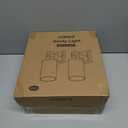 EDISHINE Wall Sconces Set of 2, Farmhouse Vanity Lights Fixtures for Bathroom, 1-Light Faux Wood Rustic Bath Wall Mount Lamp with Clear Glass Shade for Hallway, Living Room, Mirror, Kitchen