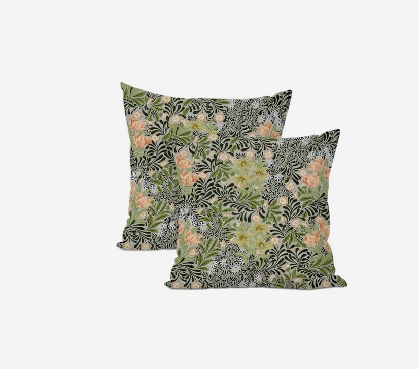 2 PCs Pillow Covers Vintage Botanical Pillow Covers, Size 18x18