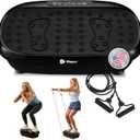 Lifepro HexaPlate Lite Vibration Plate Exercise Machine with Magnetic Acupoints - Full Body Vibration Platform for Beginners and Recovery - Lymphatic Drainage Massager for Muscle Toning and Fitness (Black)