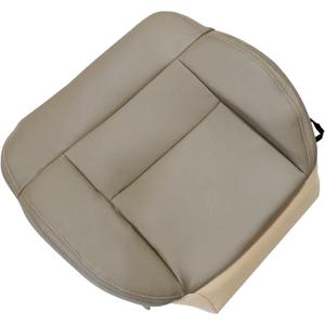 SecosAutoparts Driver Side Bottom Leather Seat Cover Beige Tan Compatible with Ford F-150 Lariat XL XLT STX 2005 2006 2007 2008