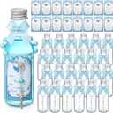 12 Sets Catholic Holy Water Bottle Baptism Rosary Set Baptism Favors 1.7oz Christian Water Container Empty Glass Holy Water Bottle for Easter Party Church Wedding Table Newborn (Blue)