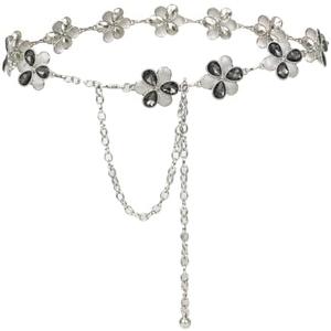 ILuvatar glass diamond chain belt metal metal belt women's western style belt women's belt bling bling F009