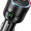 Syncwire Bluetooth 5.4 FM Transmitter for Car, 38W PD&QC3.0 Dual USB Charging Bluetooth Car Adapter Microphone & Bass Sound MP3 Music Player FM Kit with Hands-Free Calling (Black)