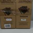 Owlsome Solar Tiger Owl with Flashing Eyes, Rotating Head, Hoot Sound, Motion Detector and Silent Mode, Plastic Owl Garden Sculpture, Garden Decoration, Pack of 2