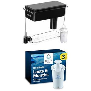 Brita UltraMax Large Water Dispenser, 27 Cup Capacity, Black