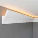 10 Pack 47.24″(Total 39.4 Ft) Ceiling Crown Molding with LED Duct Kit