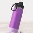 koodee Water Bottle 2 Pack-26 oz Stainless Steel Insulated Sports Metal Water Bottle-Double Wall Vacuum Flask with Leakproof Spout Lid (Apple Green-Purple)