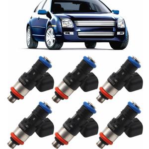 0280158189 6Pcs 4 Holes Fuel Injectors Compatible with Escape Fusion Milan Marine 3.0L V6 2009-2012 Replace FJ998 822-11217 161167 9L8E-A5A 9L8Z9F593A CM5155 ZZC413250